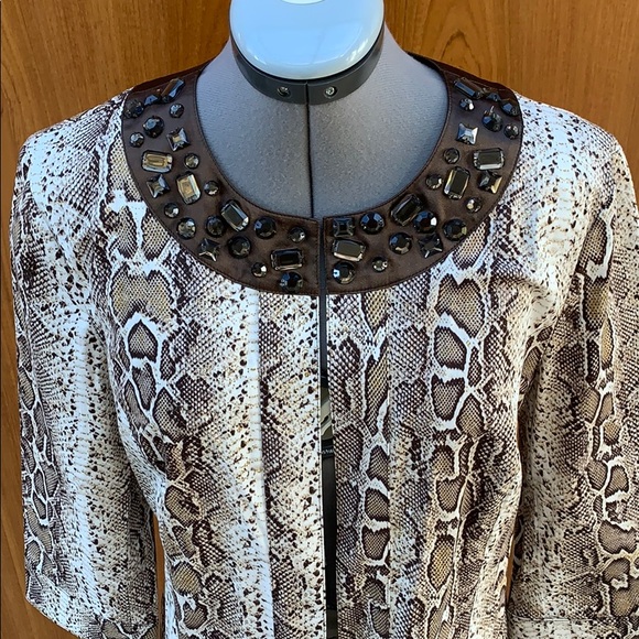 Chico’s Jewel Snakeskin Blazer Jacket - Picture 8 of 16